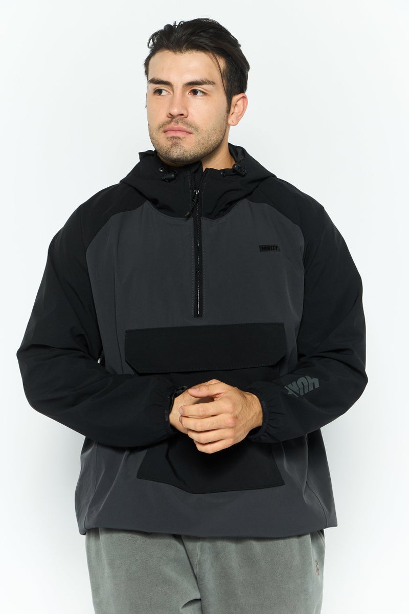 Hurley Men Sportswear Fit Long Sleeve Outdoor Jacket, Grey - Image 1