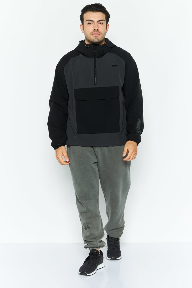 Hurley Men Sportswear Fit Long Sleeve Outdoor Jacket, Grey - Image 4