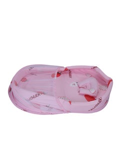BABY PLUS BP9076 - Pink Portable Folding Newborn Baby Travel Crib Carry-on With Bed Bag, Mesh Net Nursery Canopy Travel And Infant Sleeper Lounger Bag, Bug Net  - Image 3