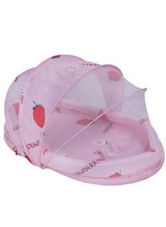 BABY PLUS BP9076 - Pink Portable Folding Newborn Baby Travel Crib Carry-on With Bed Bag, Mesh Net Nursery Canopy Travel And Infant Sleeper Lounger Bag, Bug Net  - Image 2