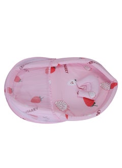 BABY PLUS BP9076 - Pink Portable Folding Newborn Baby Travel Crib Carry-on With Bed Bag, Mesh Net Nursery Canopy Travel And Infant Sleeper Lounger Bag, Bug Net  - Image 4