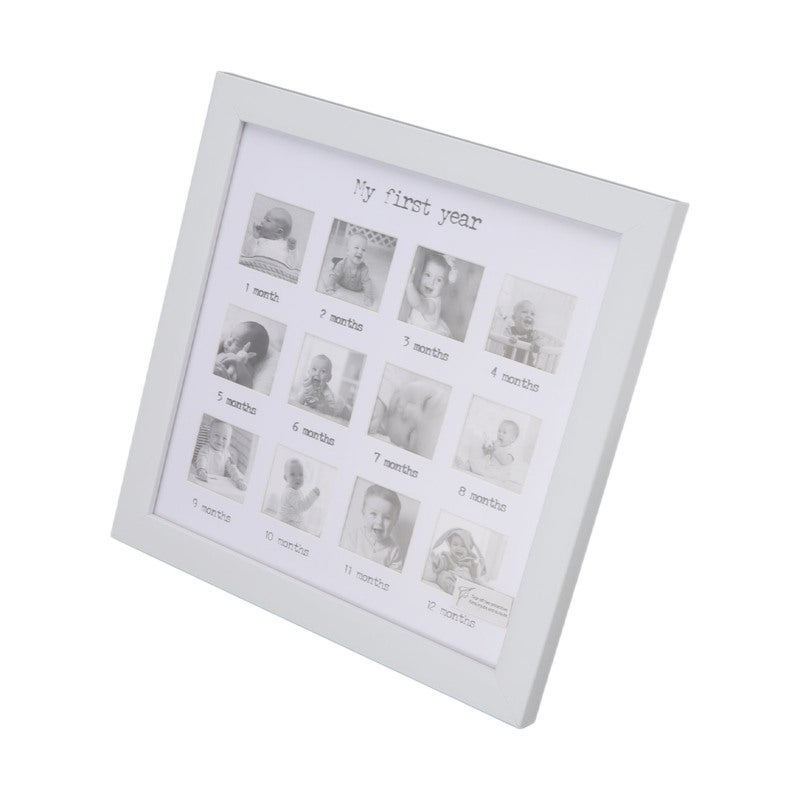 Baby First Year Photo Frame: 12-Month Density Board & Polystyrene - Sturdy Space-Saving Growth Record Display for Wall or Countertop Newborn Keepsake - Image 4