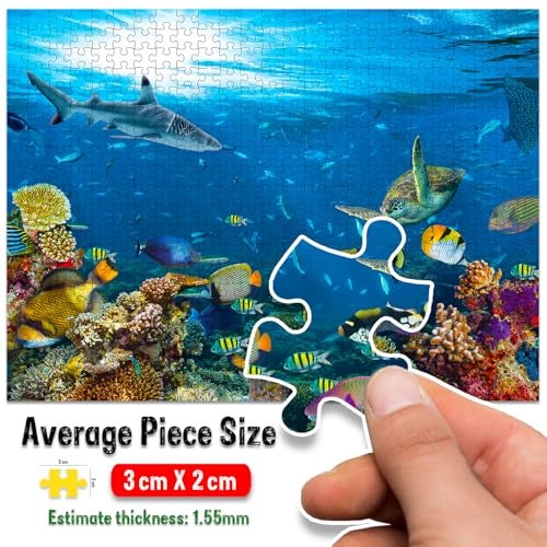 BRIJBASI Ocean World Jigsaw Puzzle – 500 Piece Puzzle | Underwater & Marine Life Brain Game | Educational Gift for Puzzle Lovers and Sea Enthusiasts - Image 2