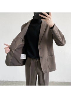 KUYING New Men's Casual Woolen Suit Set in Two Pieces  - Image 1