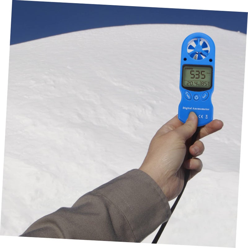 Blue Vane Anemometer Wind Speed Meter with Hygrothermograph for Environmental Monitoring 11 5X4 3X2CM - Image 3