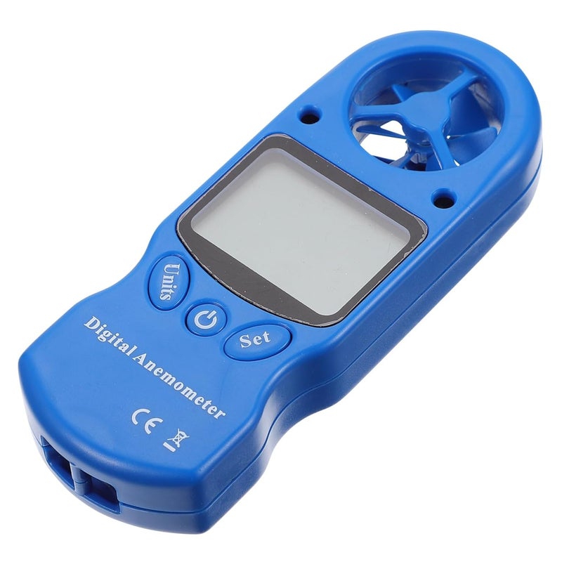 Blue Vane Anemometer Wind Speed Meter with Hygrothermograph for Environmental Monitoring 11 5X4 3X2CM - Image 1
