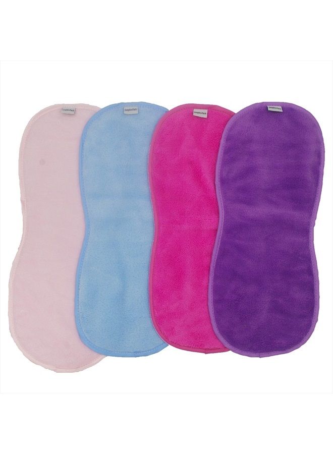 Estfin 4 Pack Reusable Flannel Microfiber Makeup Remover Eraser Washcloths Face Facial Erase Cleansing Clean Cloth Towel, Chemical Free, Remove Makeup Instantly with Just Water Suitable for All Skin Types - Image 2