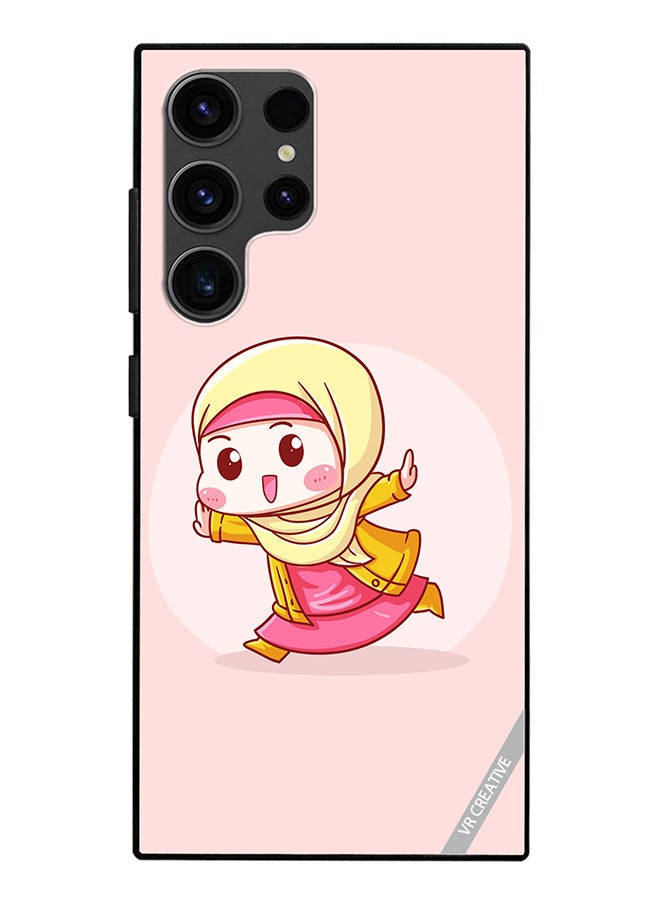 VR CREATIVE Protective Case Cover For Samsung Galaxy S24 Ultra Cute Lady In Hijab Design Multicolour - Image 1