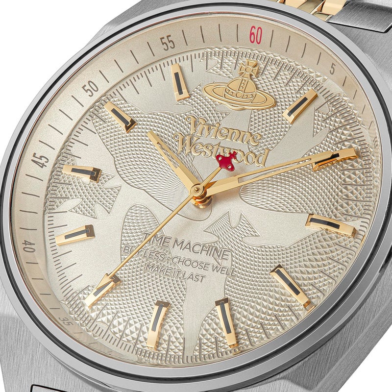 Vivienne Westwood ساعة فيفيان ويستوود ليدي سيدنهام النسائية كوارتز مع قرص رمادي فاتح وسوار من الفولاذ المقاوم للصدأ VV251WGSG - Image 2