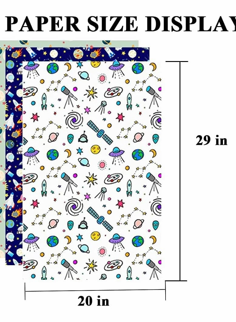 KASTWAVE Birthday Wrapping Paper, Happy Recycled Gift, Wrap Set, Bridal Baby Shower, Weddings, Graduations, Women, Men, Boy, Girl, All Occasion - Image 3