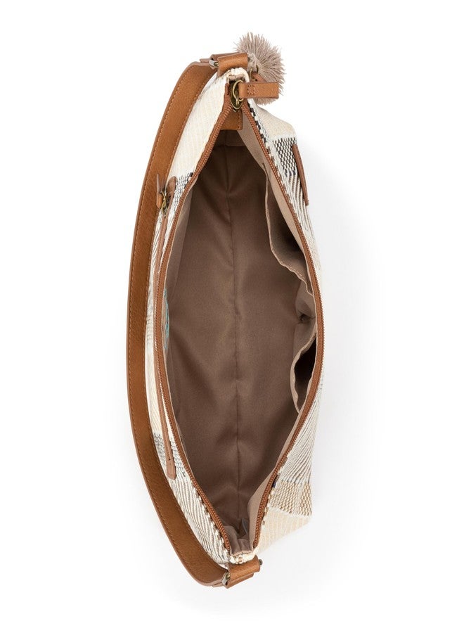 Sakroots Banyan Hobo - Shoulder bag with Zipper Closure, Back Zipper Pocket, detachable key dangle. Lightweight Travel, Work, or Everyday Hobo for Women - Tobacco Batik Woven - Image 4