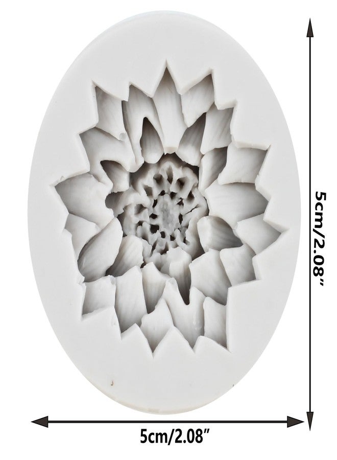 MINFEIDMS Flower Silicone Molds Daisy Flower Fondant Silicone Molds For Cake Decorating Cupcake Topper Candy Chocolate Gum Paste Polymer Clay Set Of 1 - Image 2