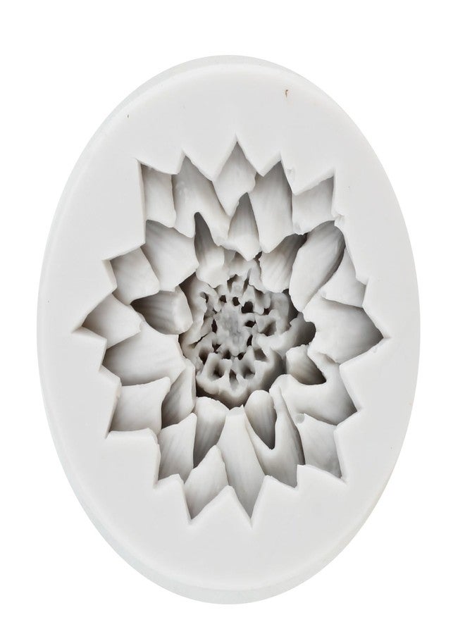 MINFEIDMS Flower Silicone Molds Daisy Flower Fondant Silicone Molds For Cake Decorating Cupcake Topper Candy Chocolate Gum Paste Polymer Clay Set Of 1 - Image 4