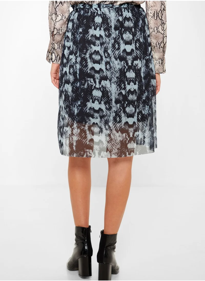 VERO MODA Printed Pleated Skirt