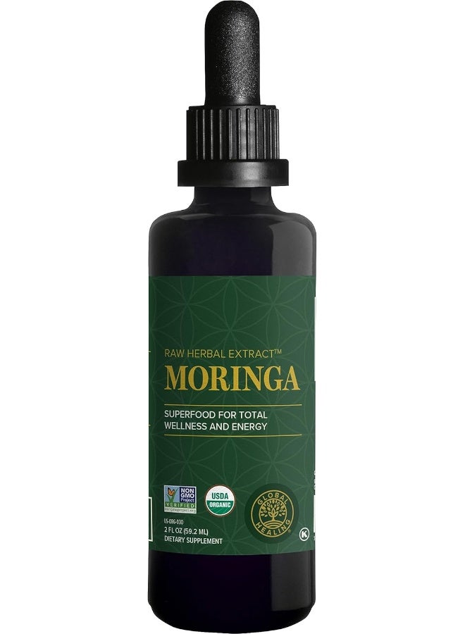 global healing center Global Healing Center Organic Moringa Raw Herbal Extract 60ml  - Image 1