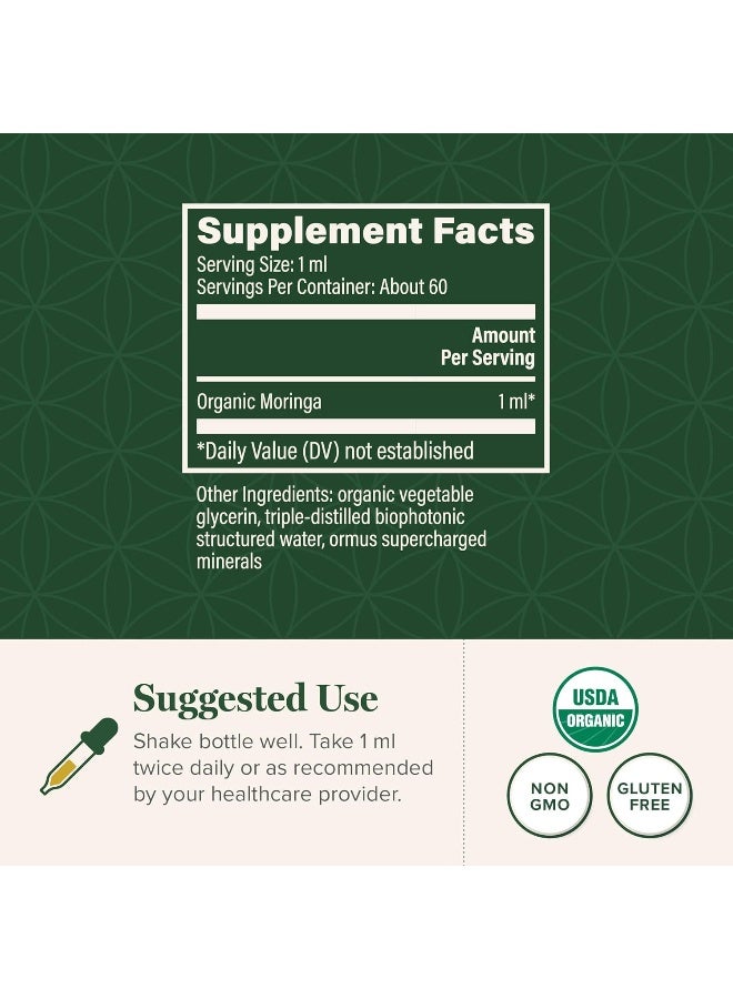 global healing center Global Healing Center Organic Moringa Raw Herbal Extract 60ml  - Image 2