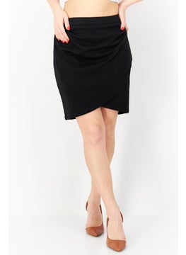 promod Women Plain Pull On Mini Skirt, Black  - Image 1