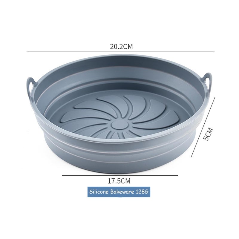 KASQUE Air Fryer Silicone Pot 8 inch Reusable Air Fryer Silicone Basket Food Safe for 3 to 5 Qt Oven Accessories Heat Resistant Replacement for Air Fryer Paper Liners Pack of 2 Random - Image 2