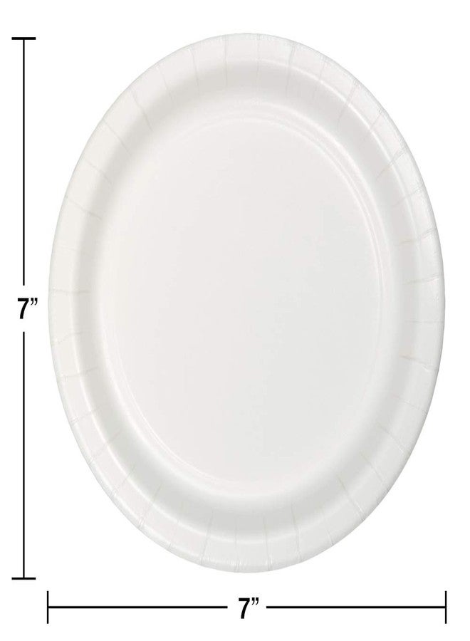 Creative Converting 75-Count Value Pack Paper Dessert Plates, White - - Image 2