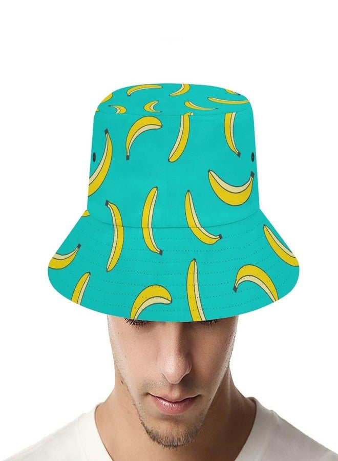 Lcokin Cute Banana Print Bucket Hat for Women Men, Outdoor Foldable UV Protection Fisherman Sun Hat Full Print Beach Travel Summer Cap - Image 4