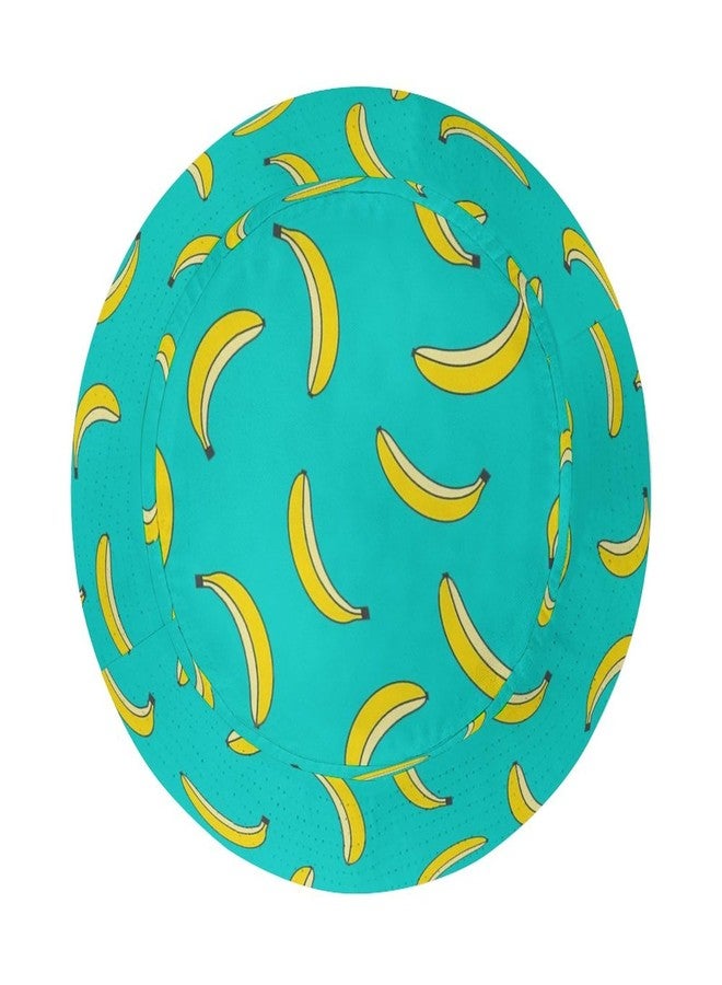 Lcokin Cute Banana Print Bucket Hat for Women Men, Outdoor Foldable UV Protection Fisherman Sun Hat Full Print Beach Travel Summer Cap - Image 3