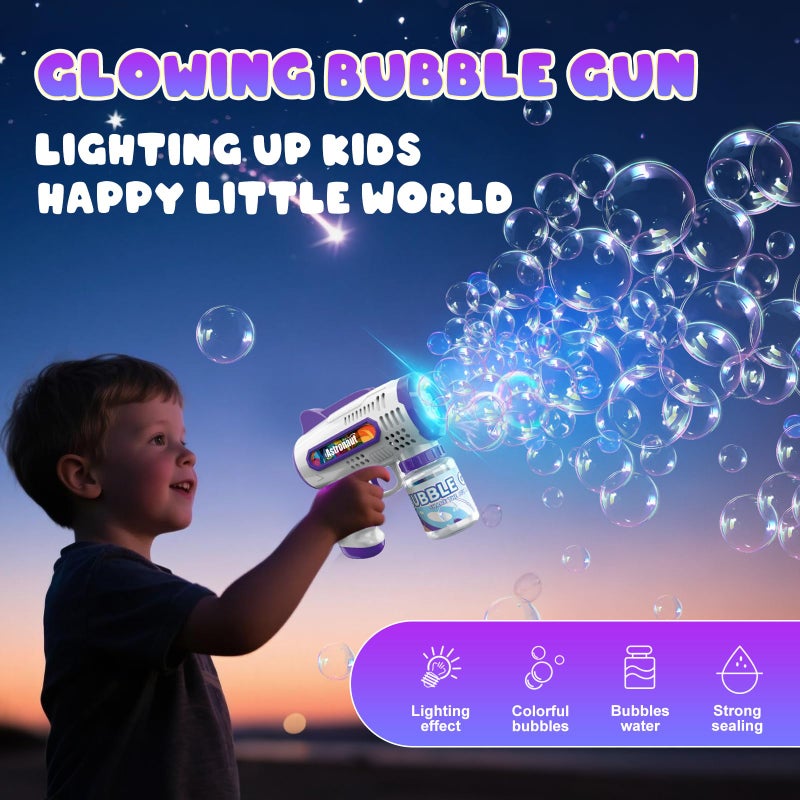Britik 3 Pack Bubble Guns with Bubbles Solution: Automatic Bubble Maker Machine for Boys Girls, Bubble Guns Outdoor Toys for Toddlers, Party, Wedding Birthday Gifts for Ages 3 4 5 6 7 8 Year Old Kid - Image 4