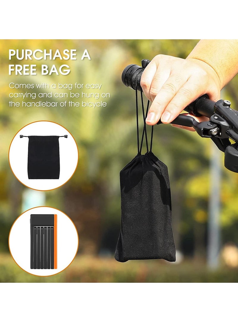 Generic Compact Folding Bike Lock with 3 Keys 2.06 Ft Anti Theft Security Bicycle Locks, Super Strong Foldable Lock, Chain Bracket for Electric Bikes Scooters - Image 5