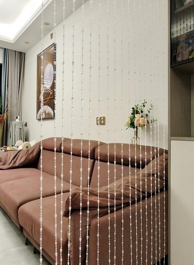 ave split Beaded Curtain Doorways Acrylic Hanging Door Beads String Curtains Tassel Room Divider Screen Decor for Doorway Window Living Room Wedding (042clear, 39 inch x 78.7 inch) - Image 5