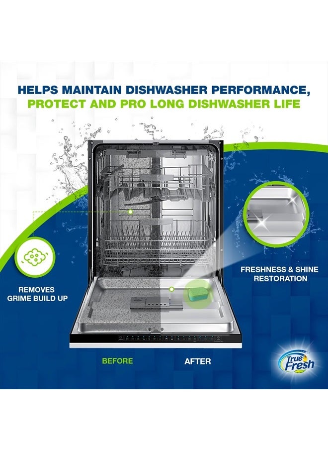 True Fresh - Dishwasher Cleaner and Deodorizer Tablets 18-Pack of 20g Deep Cleaning - Heavy Duty Degreaser Dish Washer Clean Pods Formulated to Smelly Machines - Image 1
