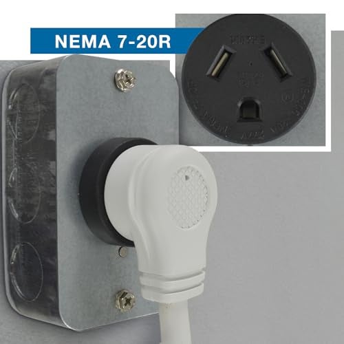 Conntek كونتيك 80303 مقبس فلاش بليد مستقيم، 20 أمبير 277 فولت NEMA 7-20R، أسود - Image 4