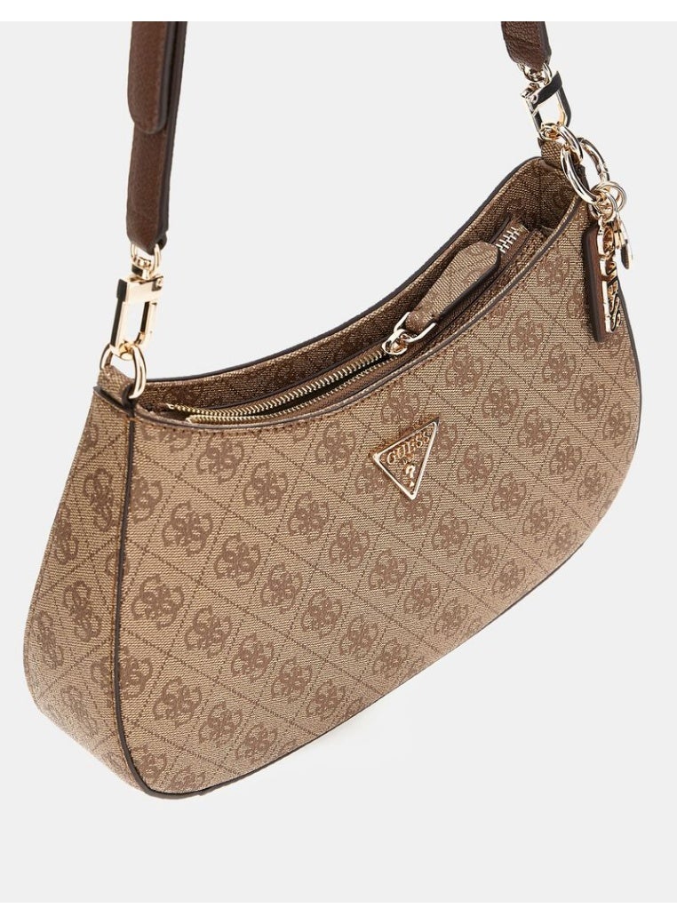 جس حقيبة كتف GUESS Noelle Saffiano - بني، أناقة في كل تفاصيلها - Image 3