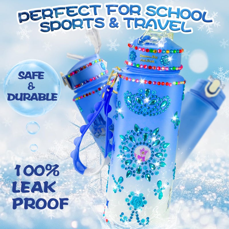 Y YOFUN YOFUN Decorate Your Own Frozen Water Bottle for Girls - Frozen Arts & Crafts, Ages 3-8 - Image 3