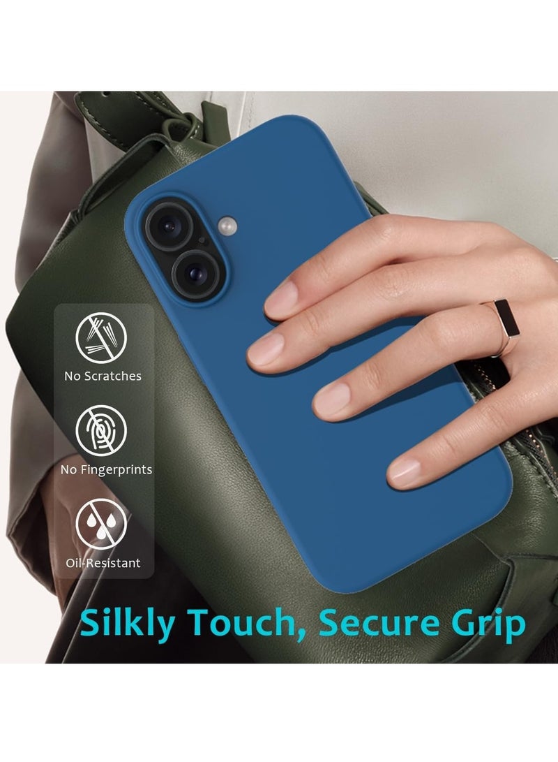 ELTRAZONE iPhone 16 Slim Fit Matte Blue TPU Case – Soft, Flexible Silicone Back Cover - Image 4