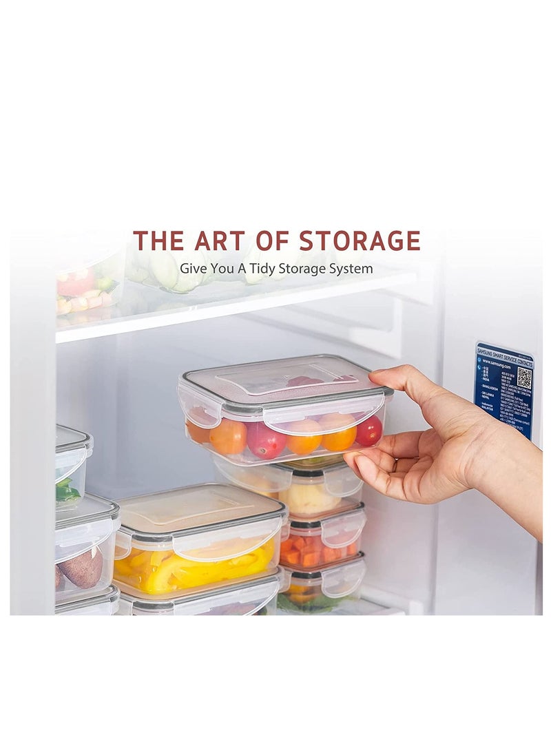 TYCOM - TYCOM Meal Prep Container, Airtight Food Storage Container Set of 12 pcs ,Re-usable Plastic Food Containers, Stackable Kitchen Organizer Boxes, Tupperware, BPA Free & Microwave Freezer Dishwasher Safe - Image 1