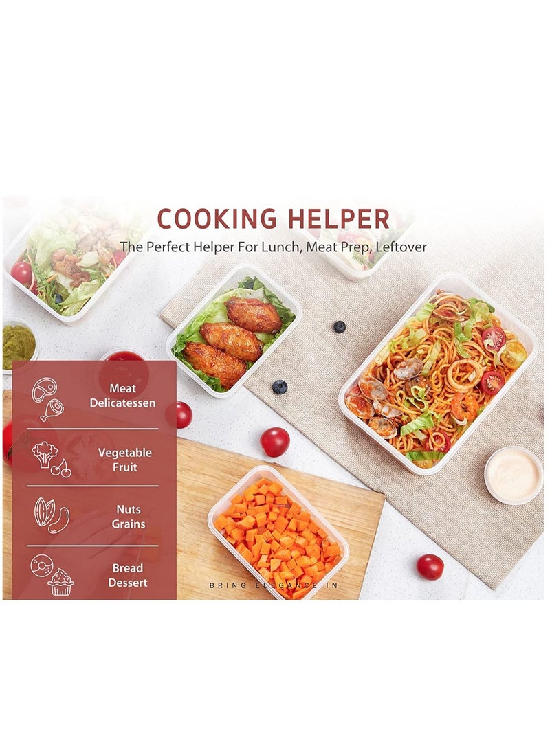 TYCOM - TYCOM Meal Prep Container, Airtight Food Storage Container Set of 12 pcs ,Re-usable Plastic Food Containers, Stackable Kitchen Organizer Boxes, Tupperware, BPA Free & Microwave Freezer Dishwasher Safe - Image 1