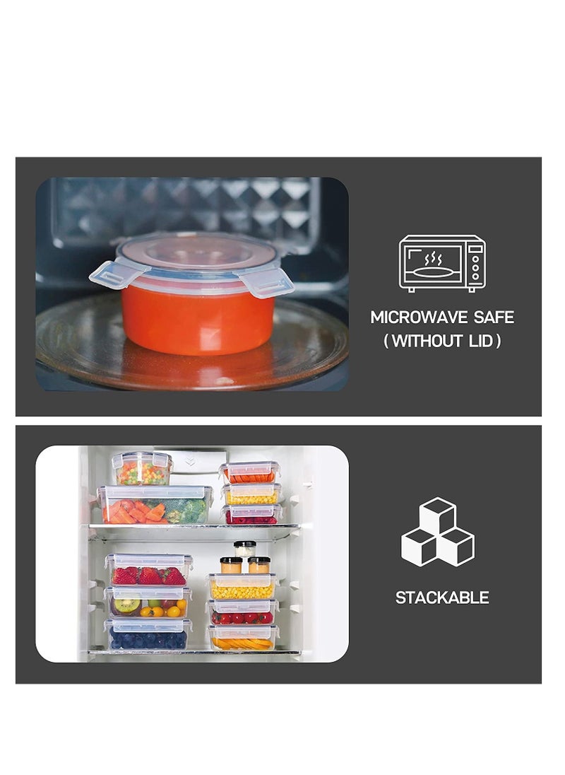 TYCOM - TYCOM Meal Prep Container, Airtight Food Storage Container Set of 12 pcs ,Re-usable Plastic Food Containers, Stackable Kitchen Organizer Boxes, Tupperware, BPA Free & Microwave Freezer Dishwasher Safe - Image 1
