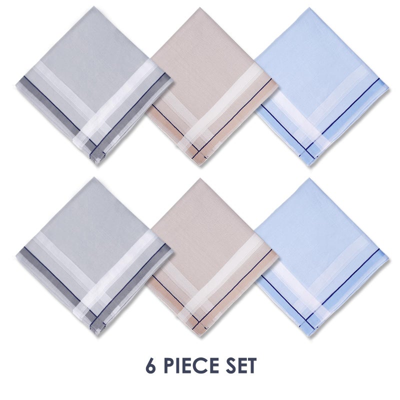 Selected Hanky 100% Cotton Men's Handkerchief 6 Piece Gift Set - Image 4