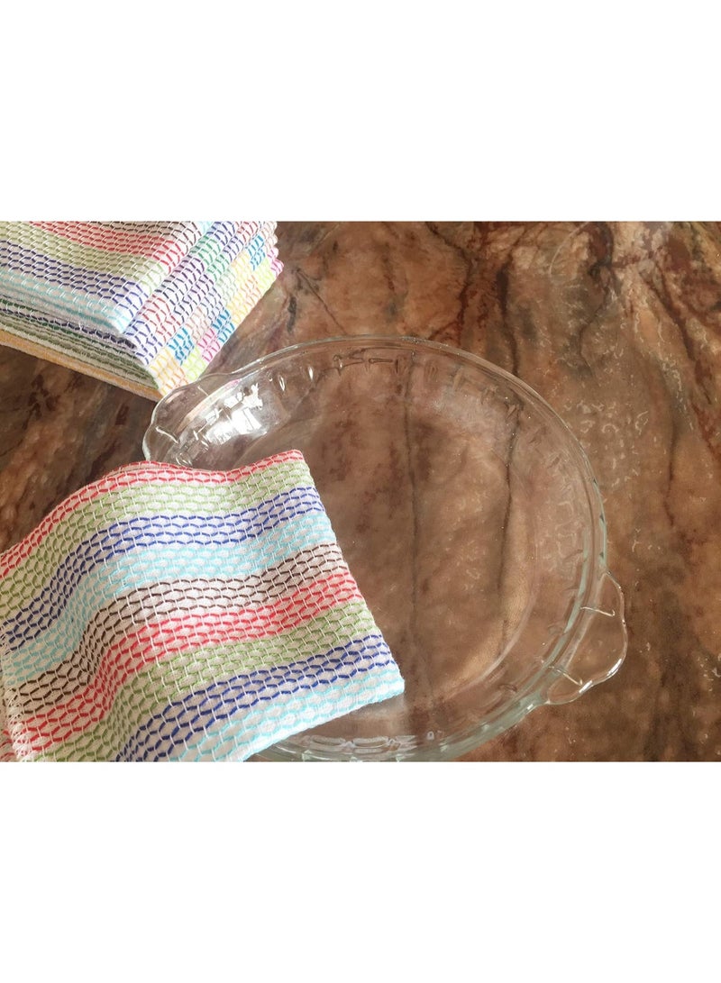 Mia'sDream Mia'sDream Cleaning Rags Tidy Cotton Dish Cloths Dish Rags Cleaning Cloth, Absorbent Odor Free Dishcloths Kitchen Dish Towels, 13inch x 13inch 8 Pack Multi Colors - Image 2