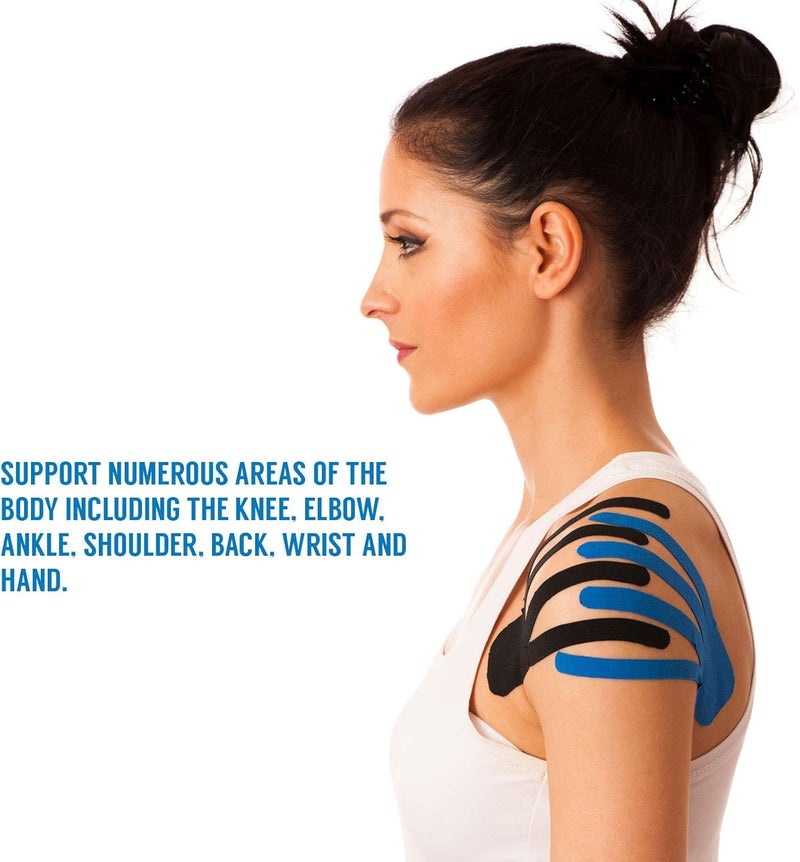 Proworks Kinesiology Tape 5m Roll of Elastic Muscle Support Tape for Exercise Sports Injury Recovery Light Blue - Image 3