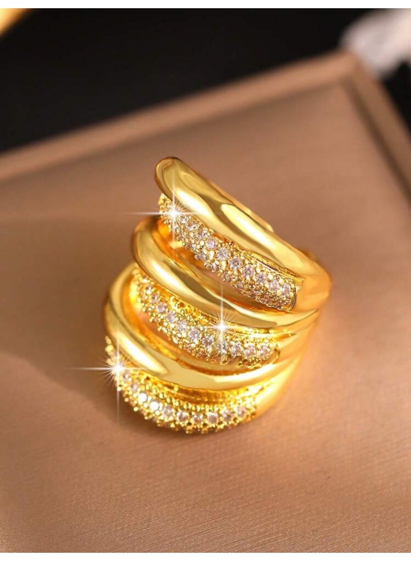 GOLDMAX 21k Gold Plated Ring For Women One Size - Image 5