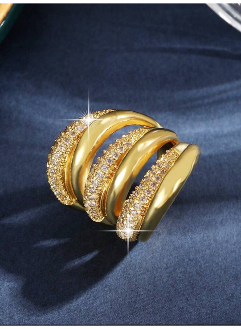 GOLDMAX 21k Gold Plated Ring For Women One Size - Image 1