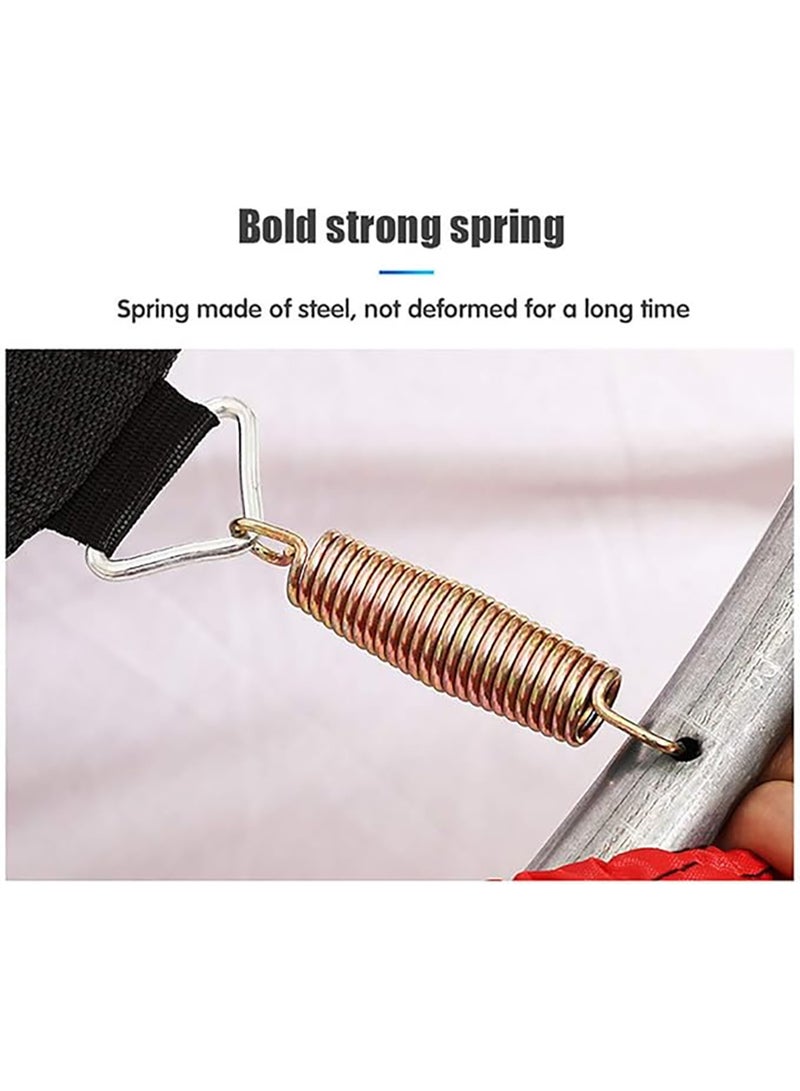 Trampoline for Kids 5 FT Indoor Outdoor Toddler Trampoline Bulit-in Zipper Heavy Duty Steel Frame with Basketball Hoop, Rubber Ball and Safety Net (Pink) - Image 4