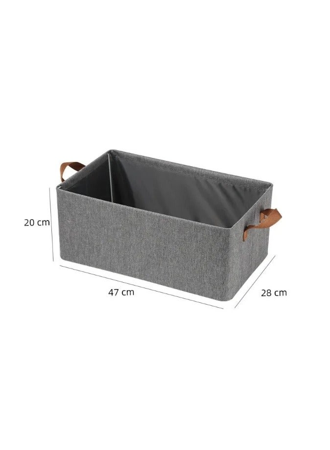 Clothes Storage Box, 50x30x25 cm - Grey - Image 3