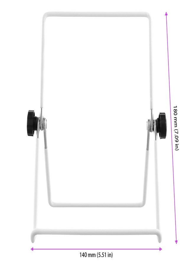 HAKZEON 20 Pack 7 x 5.5 Inch Wire Easel Stands, Adjustable Metal Wire Display Stands, White Wire Foldable Holder for Kitchenware, Book, Artwork, Picture Frame, Magazine - Image 2