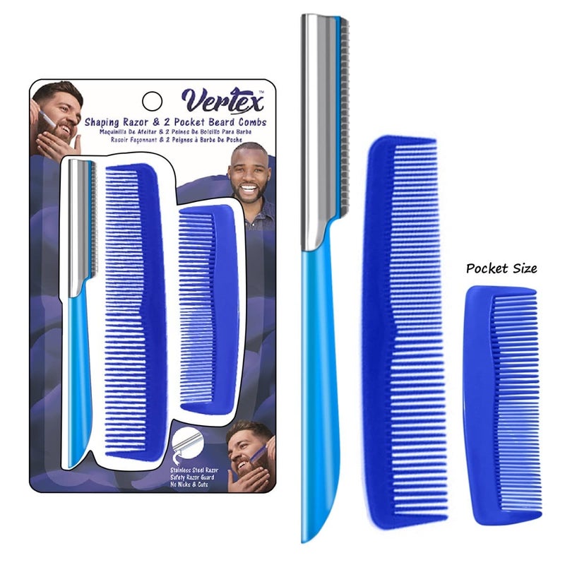 Pocket Beard and Mustache Grooming Comb for Men  TravelFriendly Shaping Tool with Stainless Steel Straightener for Trimming and Edging Goatees and Facial Hair