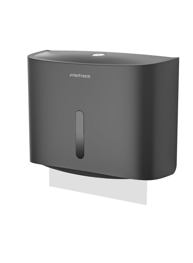 interhasa! Tissue Dispenser Multifold/Trifold/M Fold Toilet Paper Towel Holder ABS Wall Mount for Home Bathroom Kitchen, Toilet Paper Box Tissue Organizer, 6015 Silver - Image 1