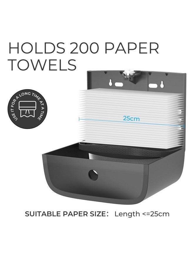 interhasa! Tissue Dispenser Multifold/Trifold/M Fold Toilet Paper Towel Holder ABS Wall Mount for Home Bathroom Kitchen, Toilet Paper Box Tissue Organizer, 6015 Silver - Image 4