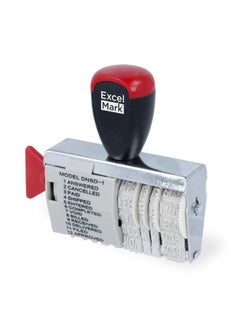 ExcelMark 12 Phrase Dater Rubber Stamp  - Image 3