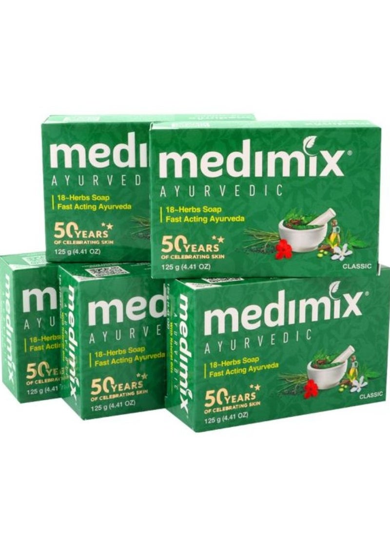 Medimix Classic 18 Herbs Soap, 125g x 5 units  - Image 1