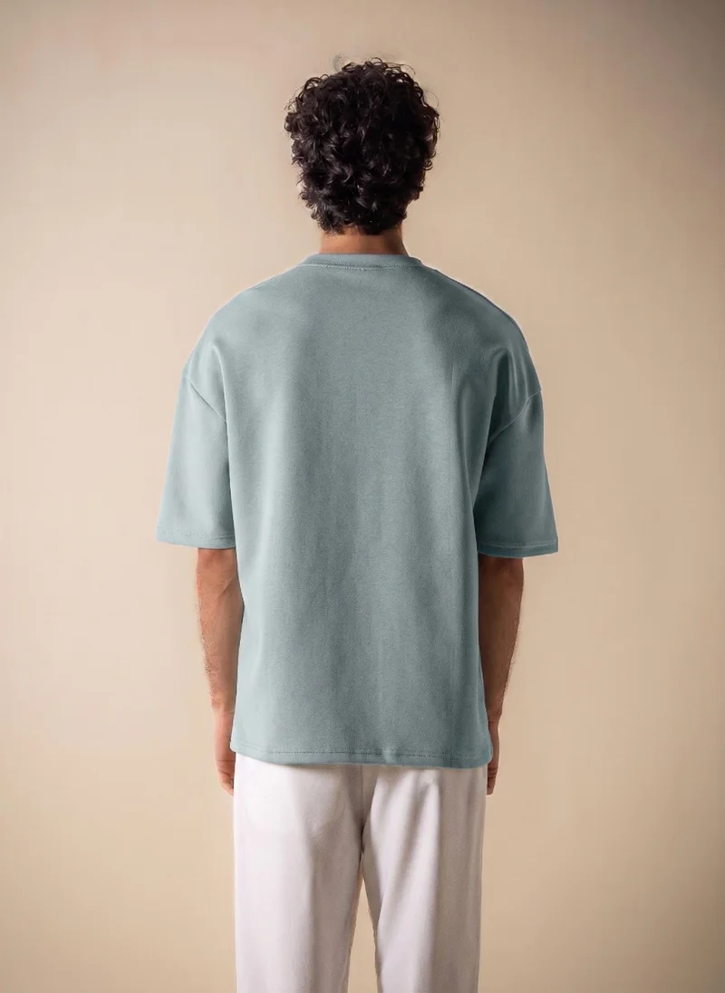Shapes GREEN DURASOFT DETAIL PRINTED T-SHIRT for Men | Best Price UAE